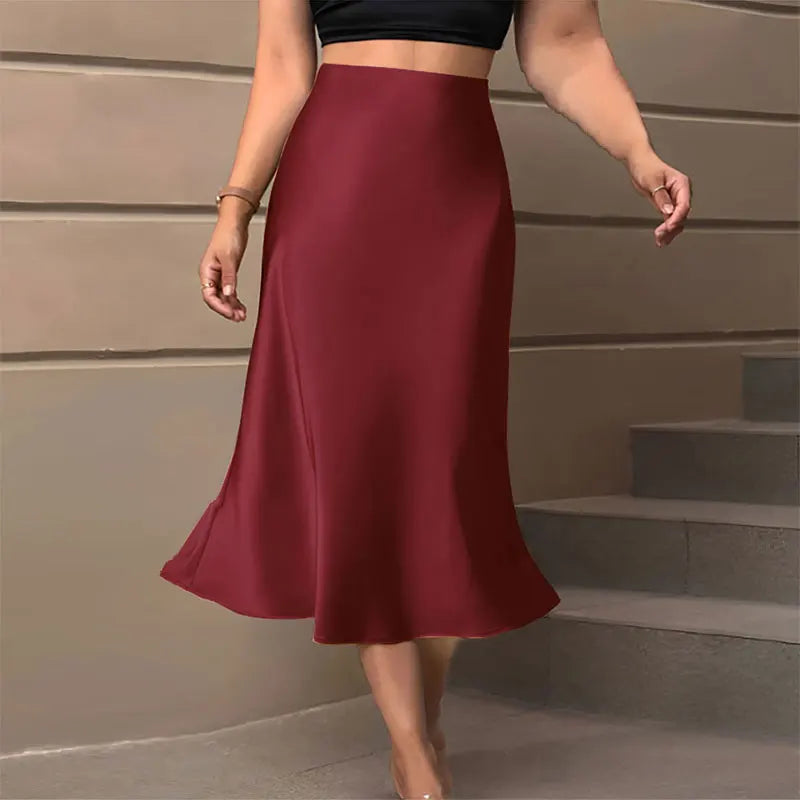 ELEGANT SATIN SKIRT