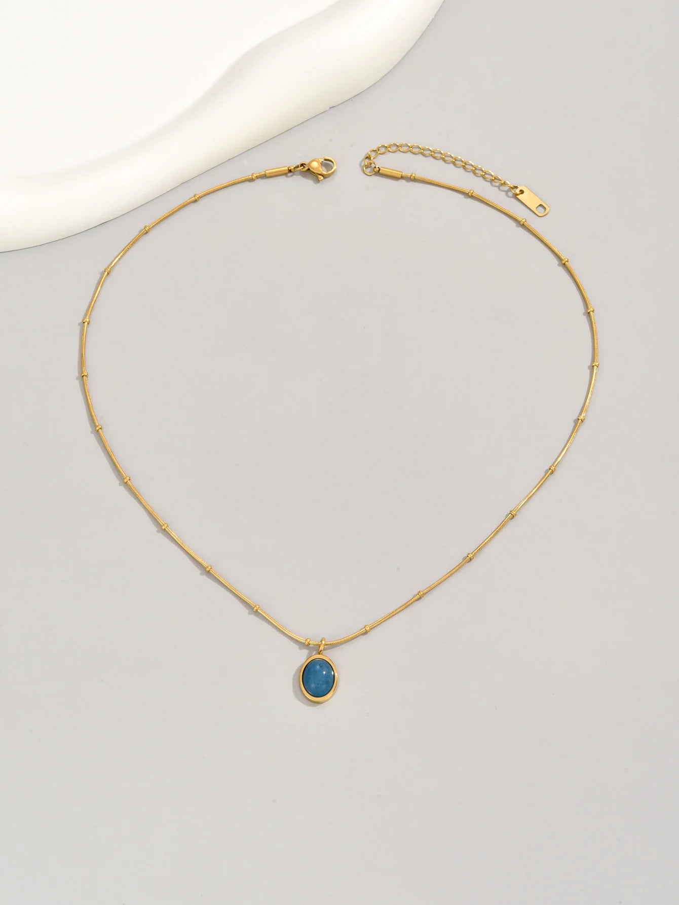 SEA BLUE AQUAMARINE NECKLACE