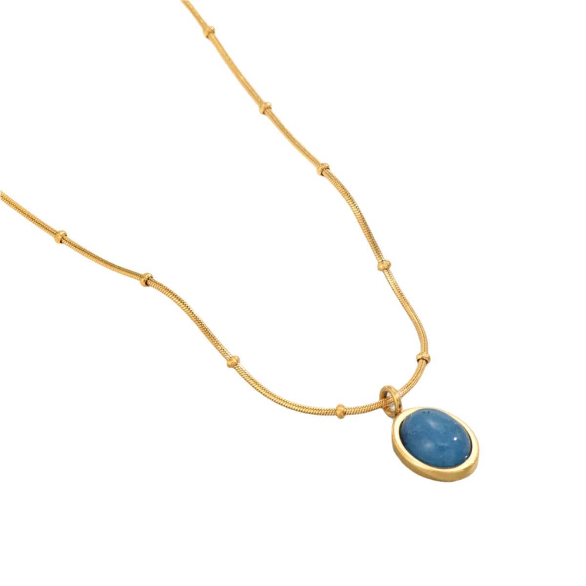 SEA BLUE AQUAMARINE NECKLACE